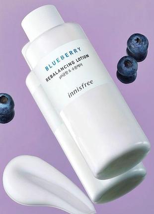 Лосьйон для відновлення балансу шкіри innisfree blueberry rebalancing lotion 130 мл1 фото