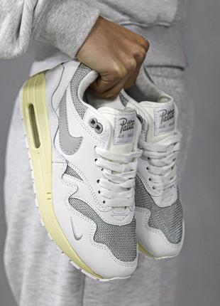 Кроссовки patta x nike air max 1 'white'2 фото