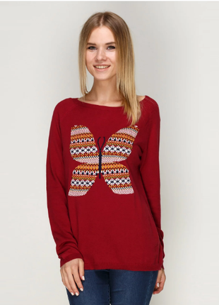 Стильний м'який светр джемпер сумішевого складу з малюнком 🌺