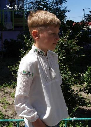 Дитяча сорочка, колекція "мальованка" ( стилізована під вишиванку)1 фото