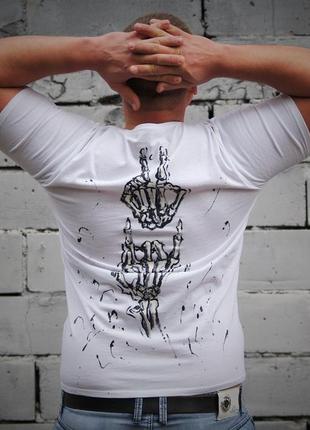 "рок-н-ролл" футболка мужская, ручная роспись. рисунок спереди и на спине.2 фото