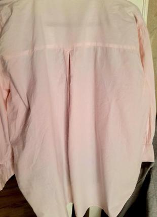 Рубашка оверсайз удлиненная zara,женская розовая рубашка оверсайз5 фото