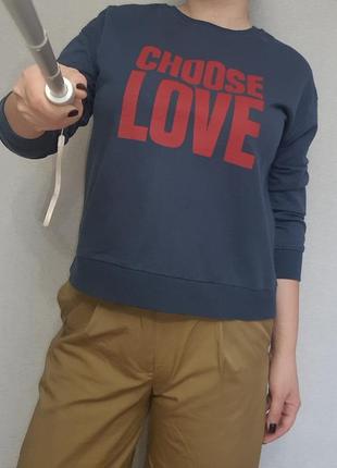 Свитшот оверсайз choose love organic cotton l-xl