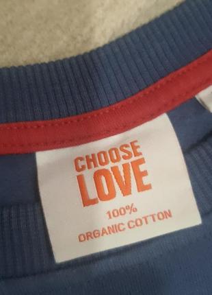 Свитшот оверсайз choose love organic cotton l-xl7 фото