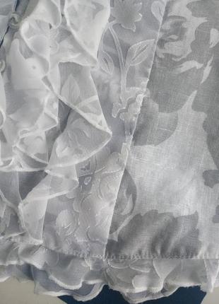 Чудова комбінована блуза з льону р.147 фото
