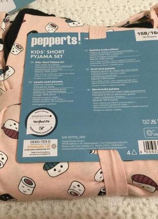 12-14 років 158-164 зріст pepperts. німеччина літній комплект або піжама. майка і шортики з принтом2 фото