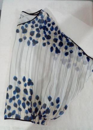 Дизайнерская блуза в акварельный принт натуральный шелк8 фото