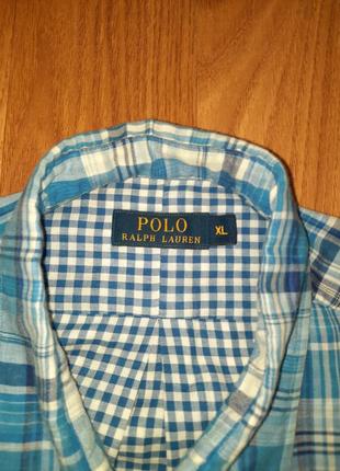 Мужская рубашка в клетку polo ralph lauren7 фото