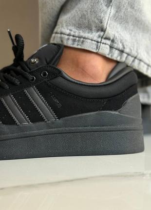 Женские кроссовки adidas campus bad bunny full black7 фото