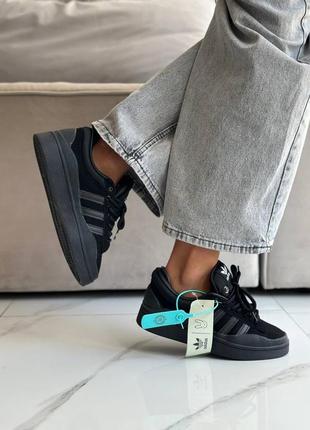 Женские кроссовки adidas campus bad bunny full black2 фото