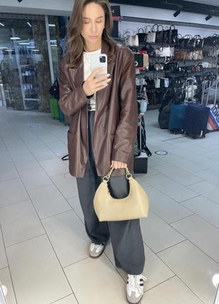 Неймовірно стильна сумочка з якісної натуральної італійської шкіри7 фото