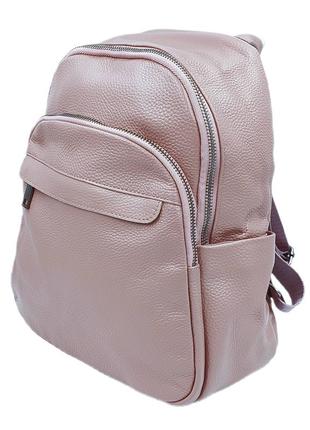 Рюкзак женский сумка кожаная 89003 pink1 фото