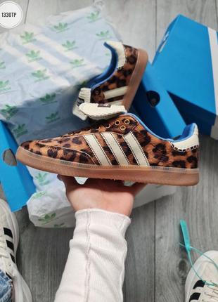 Кроссовки adidas samba walles bonner leopard2 фото