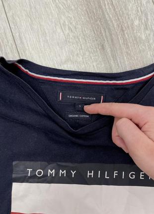 Женская винтажная футболка томи хилфигер tommy hilfiger синяя2 фото