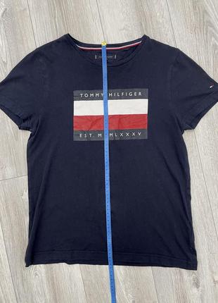 Женская винтажная футболка томи хилфигер tommy hilfiger синяя5 фото