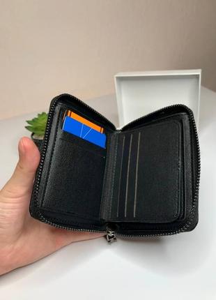 Класический коженый кошелёк в чёрном цвете10 фото