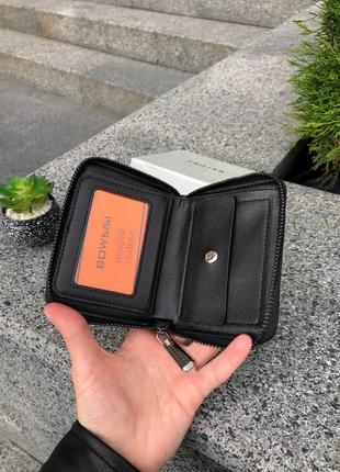 Класический коженый кошелёк в чёрном цвете4 фото