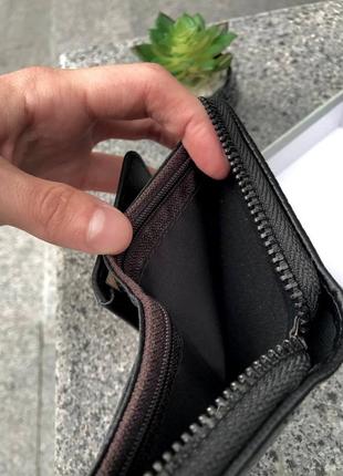 Класический коженый кошелёк в чёрном цвете7 фото