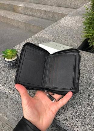 Класический коженый кошелёк в чёрном цвете5 фото