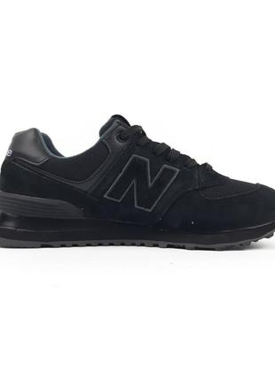 Кросівки new balance 574 чорні замшева n7 фото