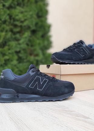 Кросівки new balance 574 чорні замшева n6 фото