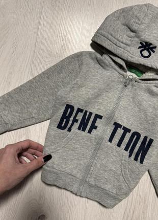 Теплая и стильная кофта олимпийка худи united colors of benetton