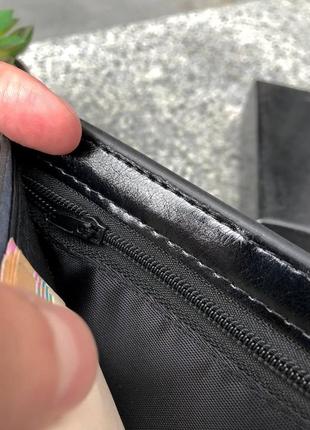 Класический коженый кошелёк в черном цвете5 фото