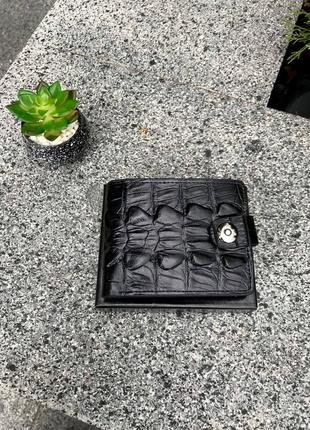 Класичний шкіряний гаманець у чорному кольорі10 фото