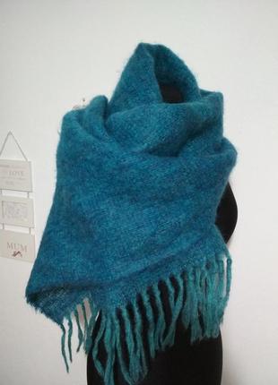 Шерсть мохер роскошный фирменный большой мохеровый шарф палантин качество!3 фото
