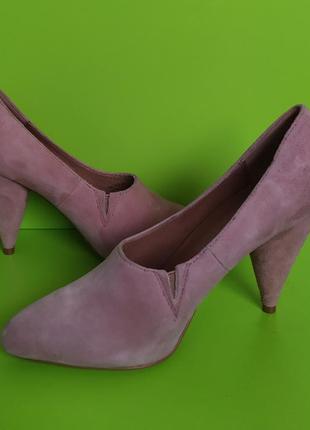 Замшеві світло-рожеві туфлі next, 3,5/367 фото