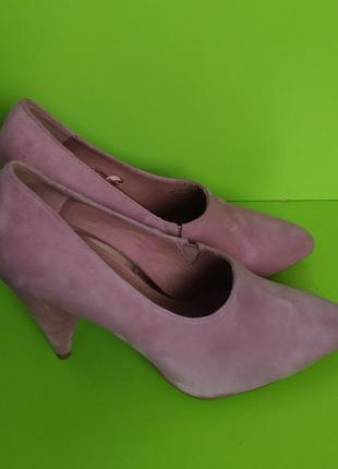Замшеві світло-рожеві туфлі next, 3,5/364 фото