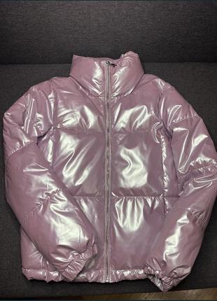 Куртка короткая розовая с блеском reserved 34/xs