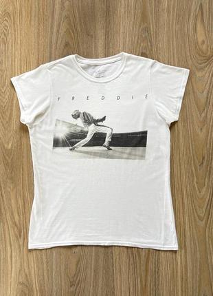 Женская хлопковая футболка мерч freddie mercury