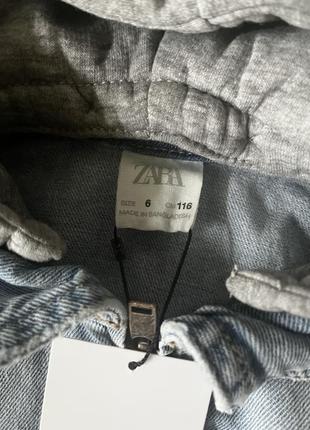 Джинсовая рубашка рубашка zara 116 сантиметров3 фото