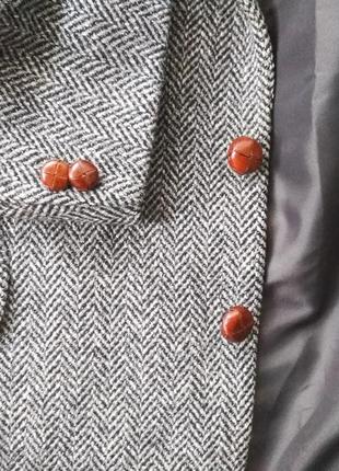 Harris tweed класичний твідовий вовняний піджак8 фото