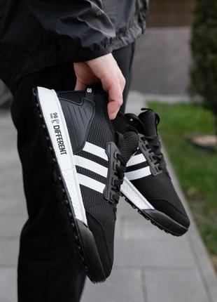 Мужские кроссовки adidas different black white3 фото