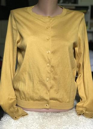 Тонка бавовняна кофта кардиган жовта жіноча бренд joules2 фото