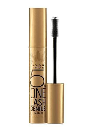 Многофункциональная тушь 5 в 1 avon true 5 in one lash genius mascara оттенены brown/black