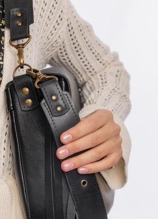 Женская сумка мессенджер кросс боди с широким ремешком3 фото