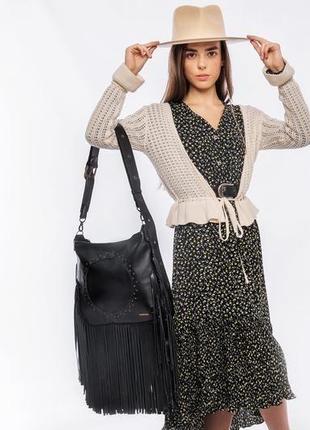 Большая кожаная сумка женская с двумя ремешками10 фото