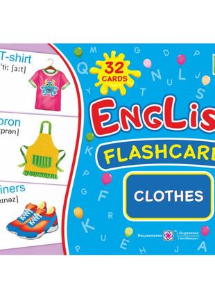 Нуш набір карток англійською мовою підручники і посібники english: flashcards. clothes одяг