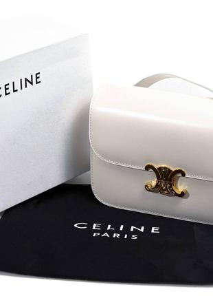 Celine claude crossbody bag white