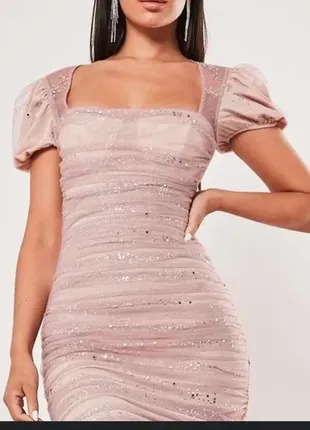 Праздничное сияющее платье missguided