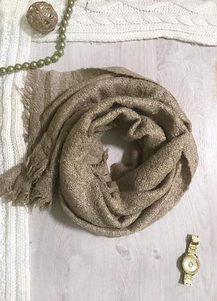 Теплий шарф/шарф/бежевий шарф/теплий в‘язаний шарф/актуальна модель/тренд.