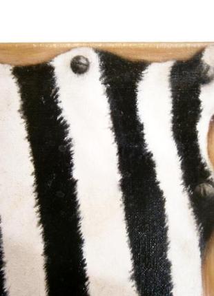 Картина маслом на холсте зебра 35х45 см современная живопись7 фото