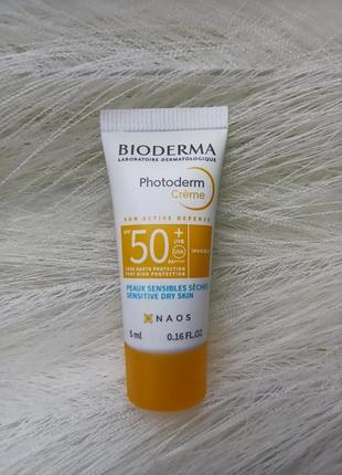 ⛱️bioderma photoderm cream spf50+ sensitive dry skin сонцезахисний крем для чутливої сухої шкіри2 фото