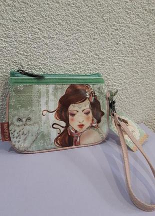 Рожевий  гаманець-клатч santoro gorjuss зі знімною ручкою, святковий подарунок лондон