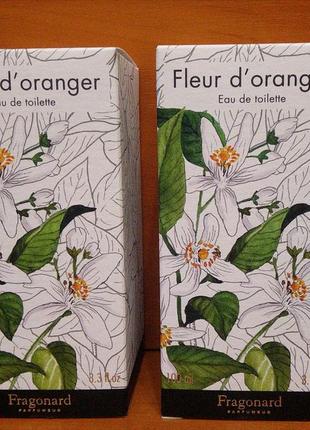 Туалетна водичка fleur d'oranger від fragonard 100ml