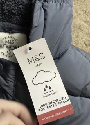 Новий теплий комбінезон m&s дитячий 12-18-24 місяці3 фото