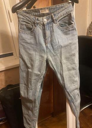 Джинсы  новые mom, джинс  размер s 261 фото